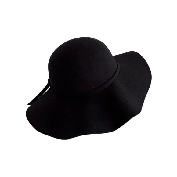 vintage THE HATTER COMPANY black felt wide brim classic hat - Picture 6 of 11